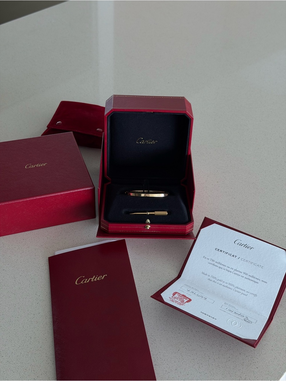 Cartier Love Bracelet, Small Size Gold Bracelet Like New - Picture 8 of 8